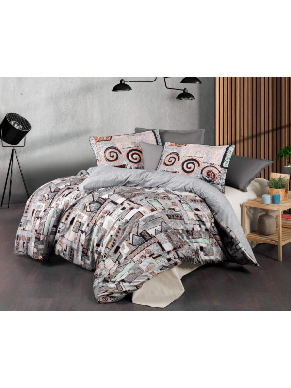 Постельное белье Sarev Bazaar Lunda V1 gri ранфорс евро
