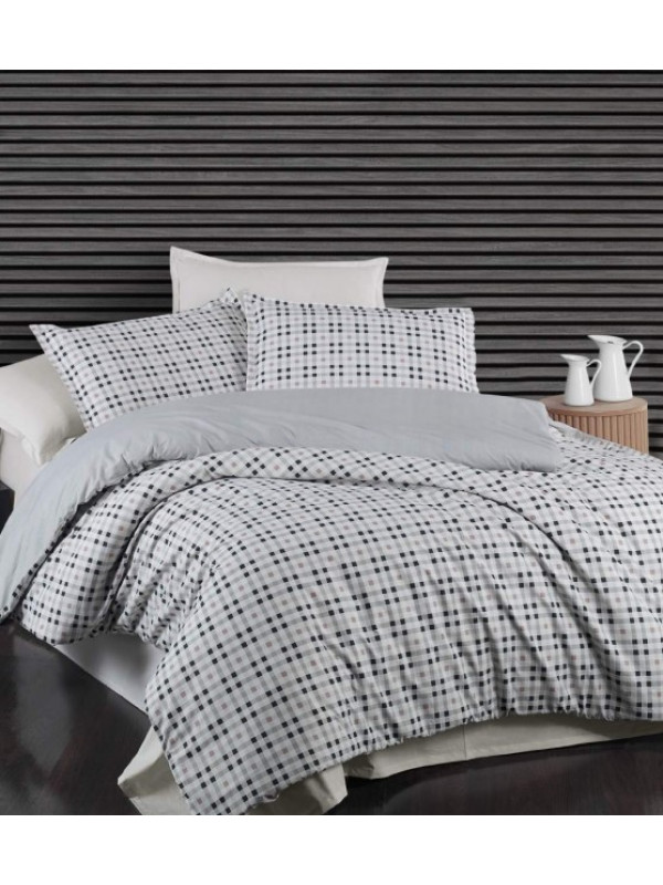 Постельное белье Sarev Bazaar Plena V1 antrasit ранфорс евро