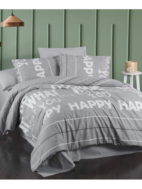 Постельное белье Sarev Bazaar Verna V2 gri ранфорс евро