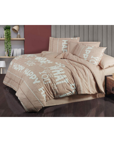 Постільна білизна Sarev Bazaar Verna V1 bej ранфорс євро