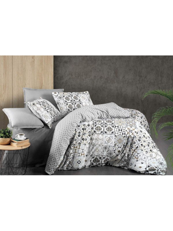 Постельное белье Sarev Bazaar Stone V1 gri ранфорс евро