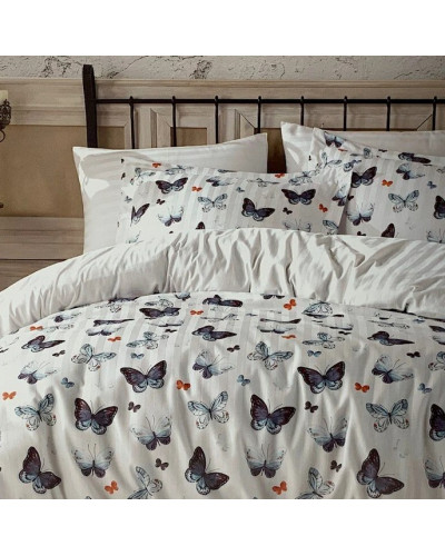 Постельное белье Maison D'or Butterfly Valley blue сатин евро