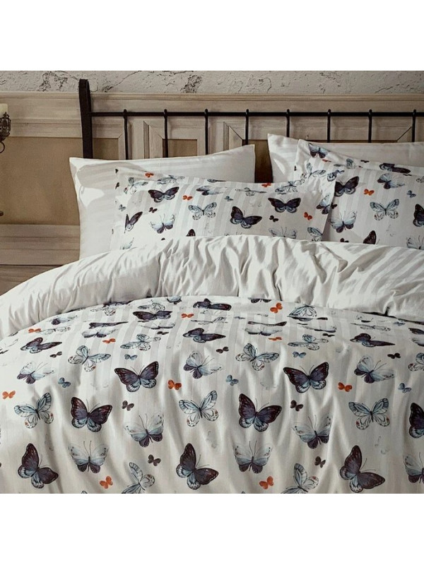 Постельное белье Maison D'or Butterfly Valley blue сатин евро