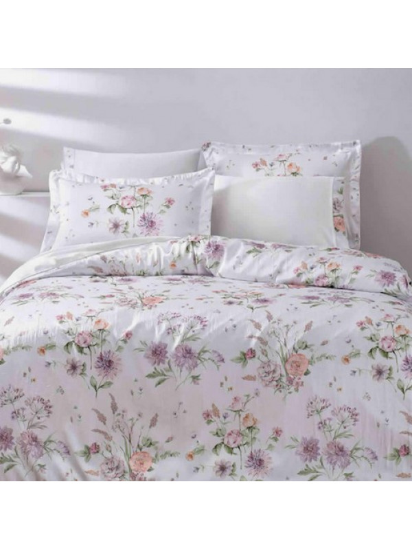 Постельное белье Tivolyo Home New Spring делюкс сатин жатый шёлк евро