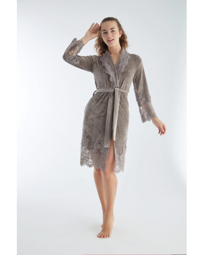 Халат женский nusa хлопок/бамбук модель 0383-1 bej, l/xl