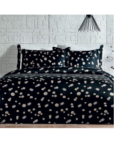 Постільна білизна Tivolyo Home Melody siyah делюкс сатин плюс жатий шовк євро