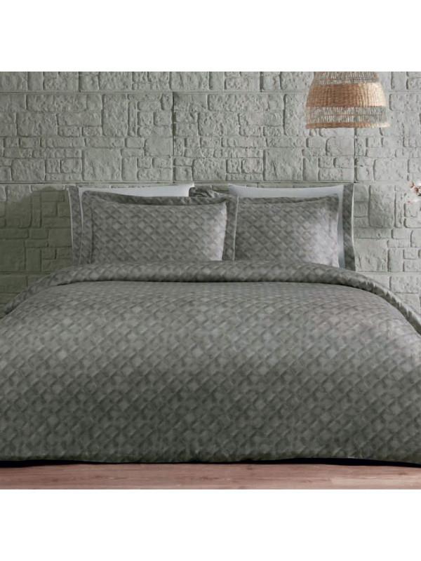 Постельное белье Tivolyo Home Capitone делюкс сатин плюс жатый шёлк евро