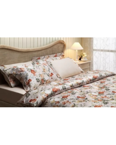 Постільна білизна Tivolyo Home Angelica ecru делюкс сатин плюс жатий шовк сімейний