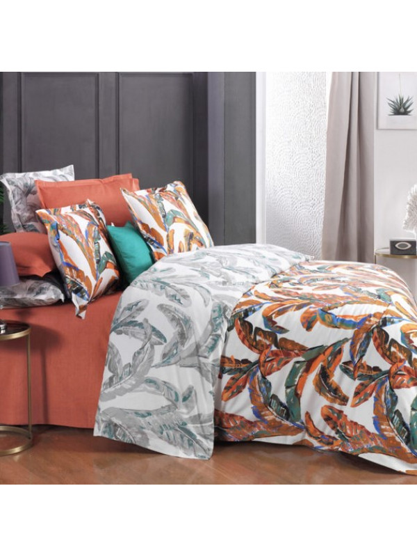Постельное белье Sarev DEFNE ORANJ сатин делюкс 300ТС евро