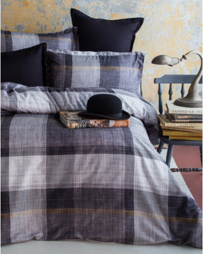 Постільна білизна Issimo Home Dunloe black сатин digital євро