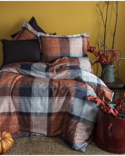 Постельное белье Issimo Home Dunloe cinnamon сатин digital евро