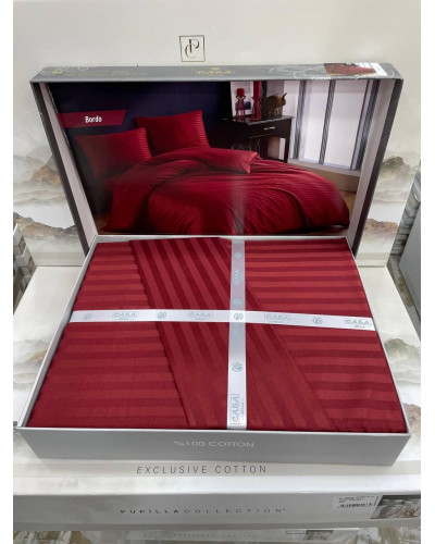 Постельное белье Casa Bella bordo страйп сатин евро