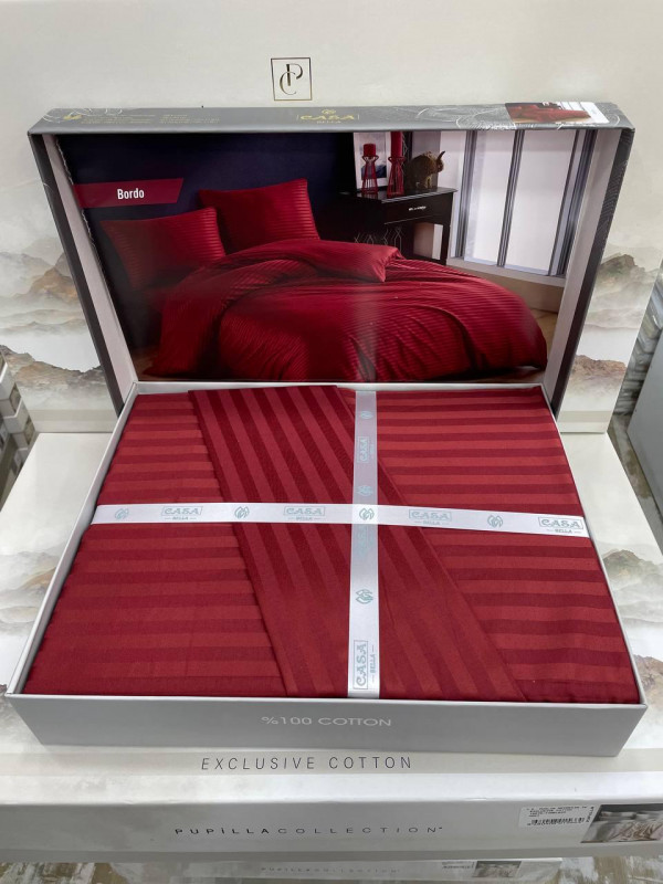 Постельное белье Casa Bella bordo страйп сатин евро