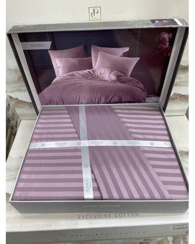 Постельное белье Casa Bella murdum страйп сатин евро