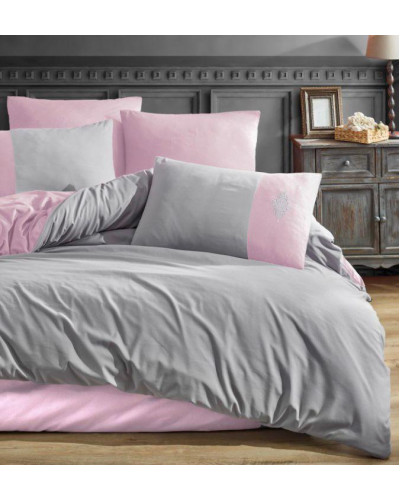 Постельное белье Carabella pudra-gri ранфорс евро