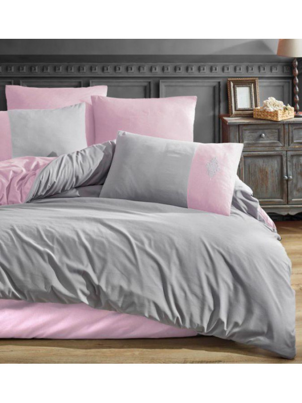 Постельное белье Carabella pudra-gri ранфорс евро