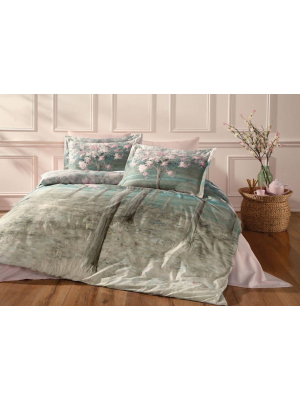 Постельное белье Tivolyo Home Spring Tree делюкс сатин евро