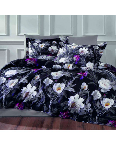 Постельное белье Tivolyo Home Jet Black делюкс сатин евро