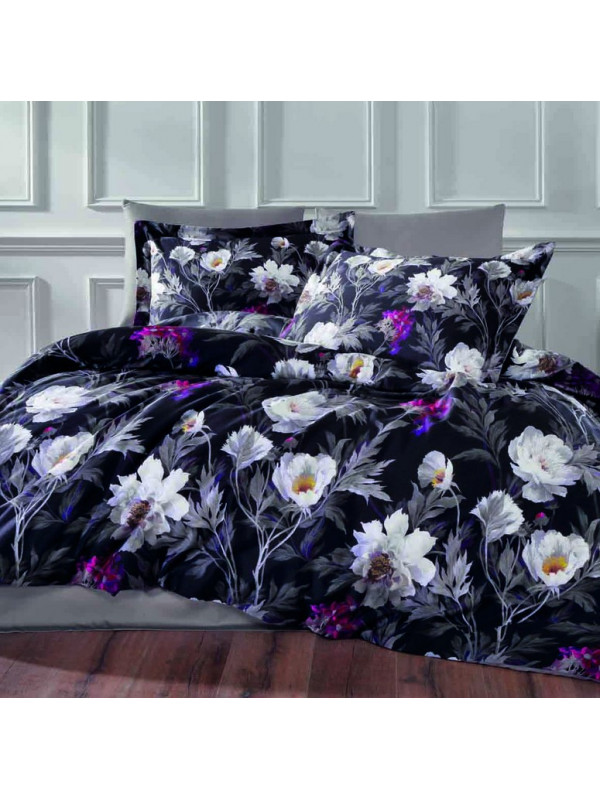 Постельное белье Tivolyo Home Jet Black делюкс сатин евро