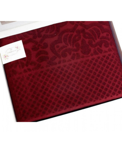 Махровая простынь Tivolyo Home Elips bordo 160x220