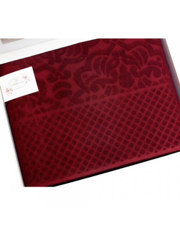 Махровая простынь Tivolyo Home Elips bordo 160x220