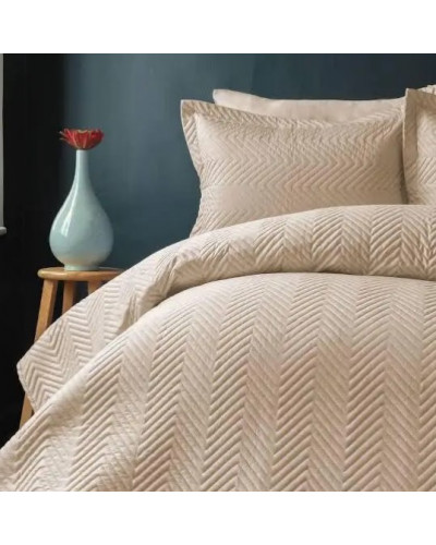 Покрывало Issimo Home Simply bej сатин 240x260; наволочки 2-50x70