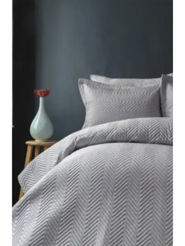 Покрывало Issimo Home Simply gri сатин 240x260; наволочки 2-50x70