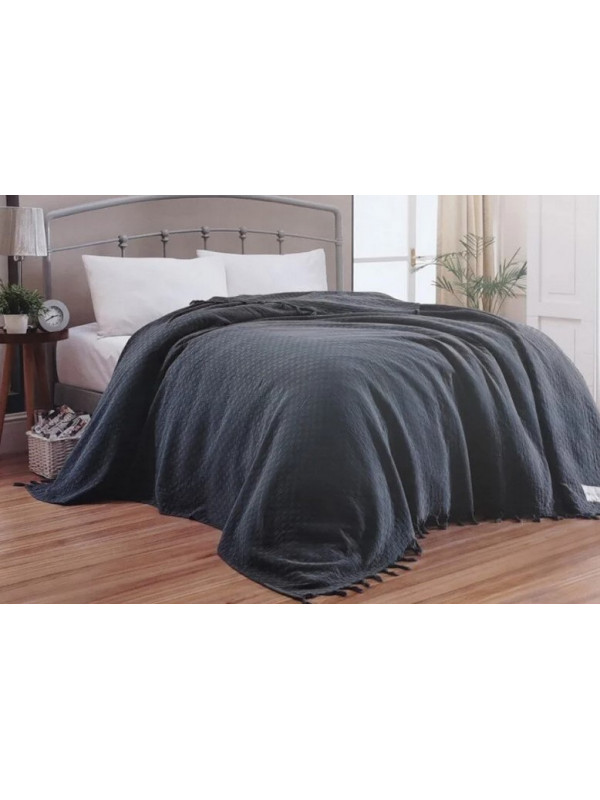 Покрывало Maison D'or My Favorite Pike antrasit вафельное 240x260