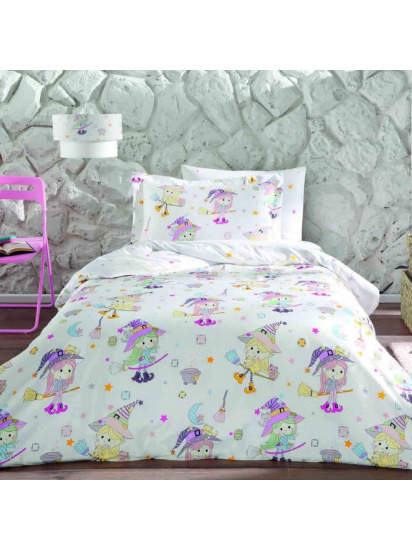 Подростковое постельное белье Tivolyo Home Cindirella делюкс сатин полуторное