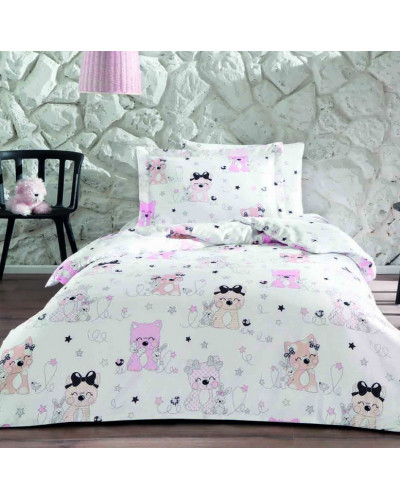 Подростковое постельное белье Tivolyo Home Sweet Maltese делюкс сатин полуторное