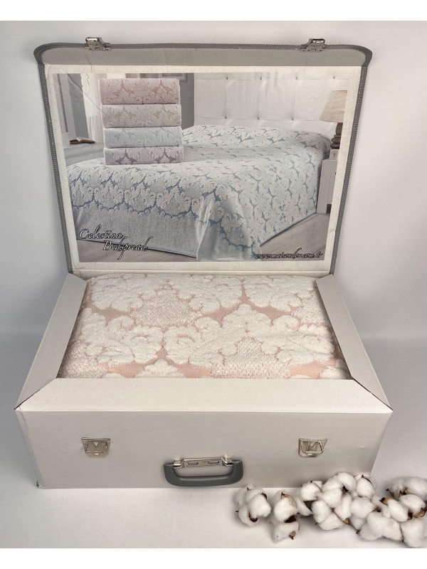 Махровая простынь Maison D'or Celestina rose 220x240