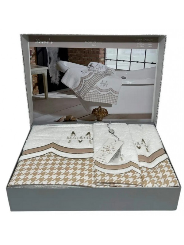 Набор полотенец Maison D'or Lowes beige 30x50; 50x100; 85x150