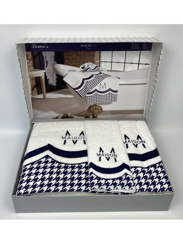 Набор полотенец Maison D'or Lowes navy 30x50; 50x100; 85x150