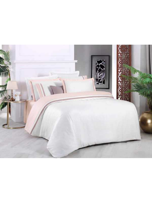 Постельное белье Sarev Graz pembe сатин делюкс 300ТС евро