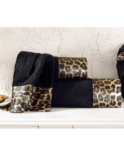 Набор полотенец Tivolyo Home Leopard siyah 50x100; 75x150