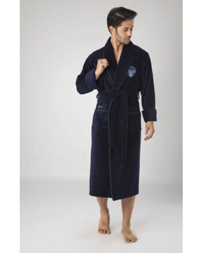 Халат мужской nusa хлопок/бамбук модель 1145-1    синий, l/xl