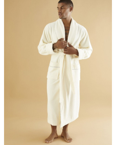 Халат мужской nusa хлопок/бамбук модель 7235    кремовый, xxl