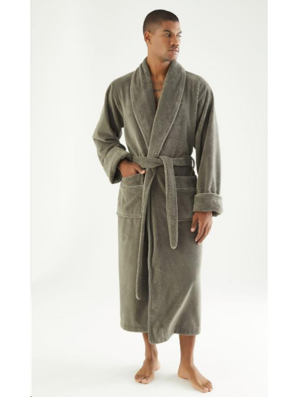 Халат мужской nusa хлопок/бамбук модель 7235    хаки, xxl