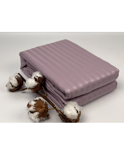 Простынь сатиновая Maison D'or lilac 240x260 +наволочки 2-50x70