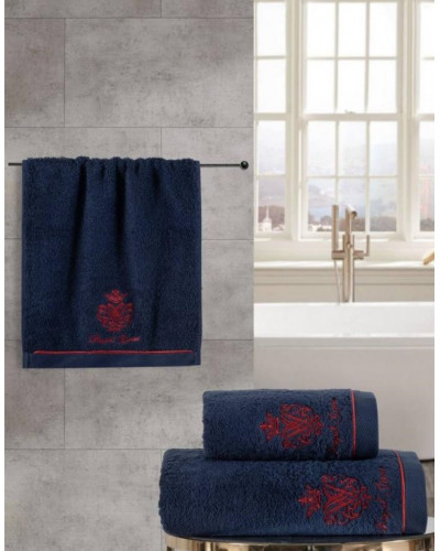 Набор полотенец Maison D'or Royal Crown navy 30x50; 50x100; 85x150