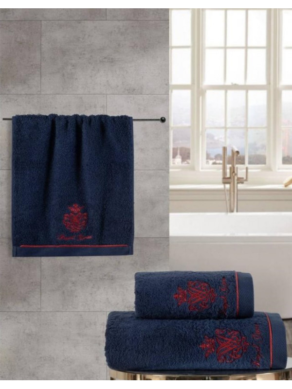 Набор полотенец Maison D'or Royal Crown navy 30x50; 50x100; 85x150