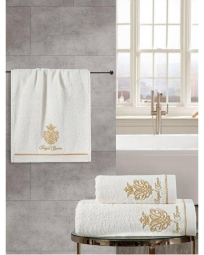 Набор полотенец Maison D'or Royal Crown krem 30x50; 50x100; 85x150