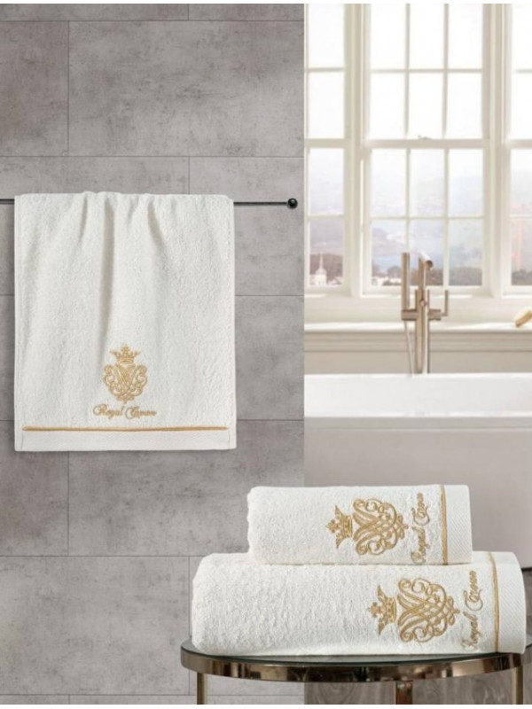 Набор полотенец Maison D'or Royal Crown krem 30x50; 50x100; 85x150