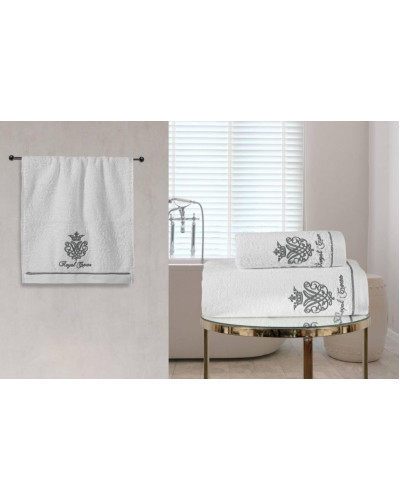 Набор полотенец Maison D'or Royal Crown white 30x50; 50x100; 85x150
