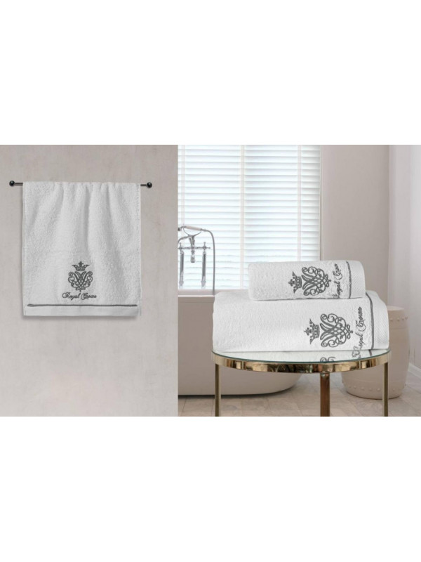 Набор полотенец Maison D'or Royal Crown white 30x50; 50x100; 85x150