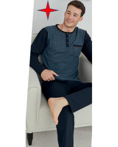 Пижама мужская KLY модель 8004 V2 хлопок,  m