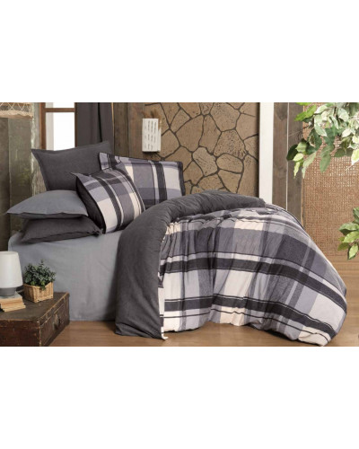 Постельное белье Sarev Markis gri фланель евро