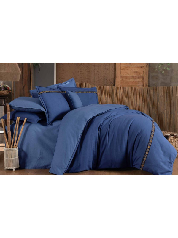 Постельное белье Sarev Enrike mavi фланель евро