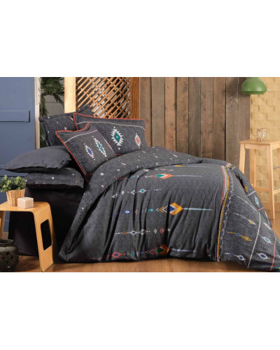 Постельное белье Sarev Bediz gri фланель евро