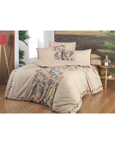 Постельное белье Sarev Amelia bej фланель евро